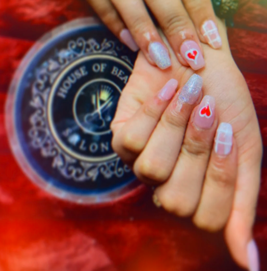 Heart nail art design